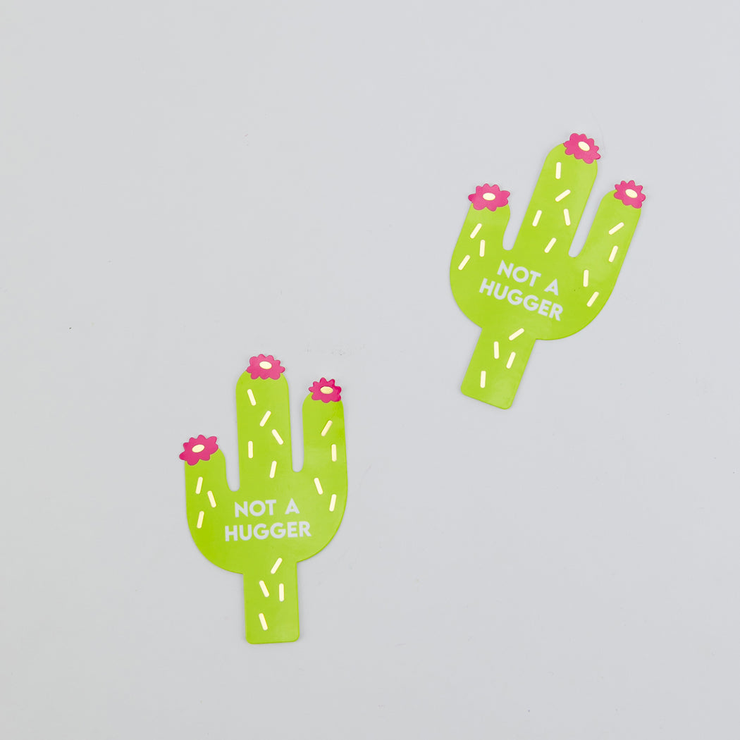 Not A Hugger - Cactus  - Funny Vinyl Sticker