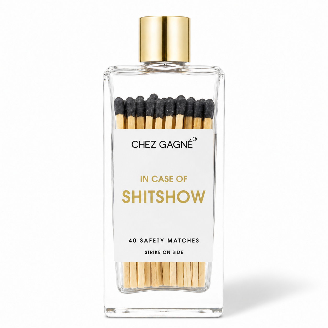 In Case of Shitshow - Glass Bottle Safety Matches