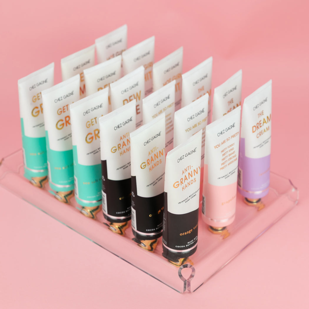 Hand Crème Starter Kit - 18-Pocket Display Fixture + 36 Hand Crèmes
