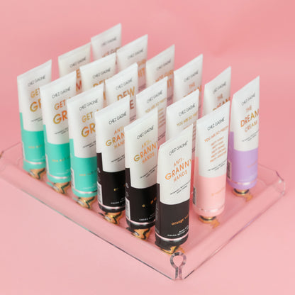 Hand Crème Starter Kit - 18-Pocket Display Fixture + 36 Hand Crèmes
