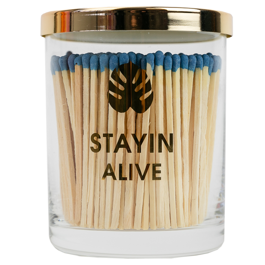 Limited Edition: Stayin' Alive Match + Rocks Glass Duo