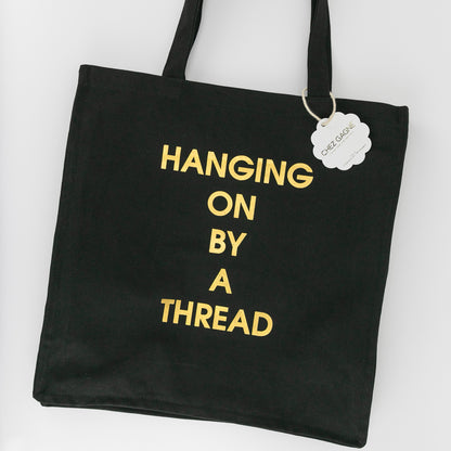 Hanging On By A Thread -  Oversized Tote Bag