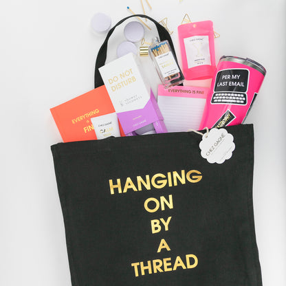 Hanging On By A Thread -  Oversized Tote Bag