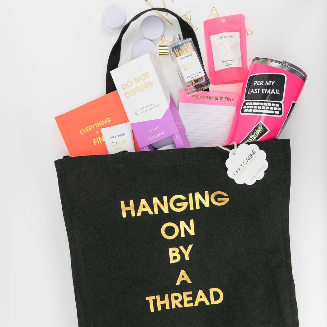 Hanging On By A Thread -  Oversized Tote Bag