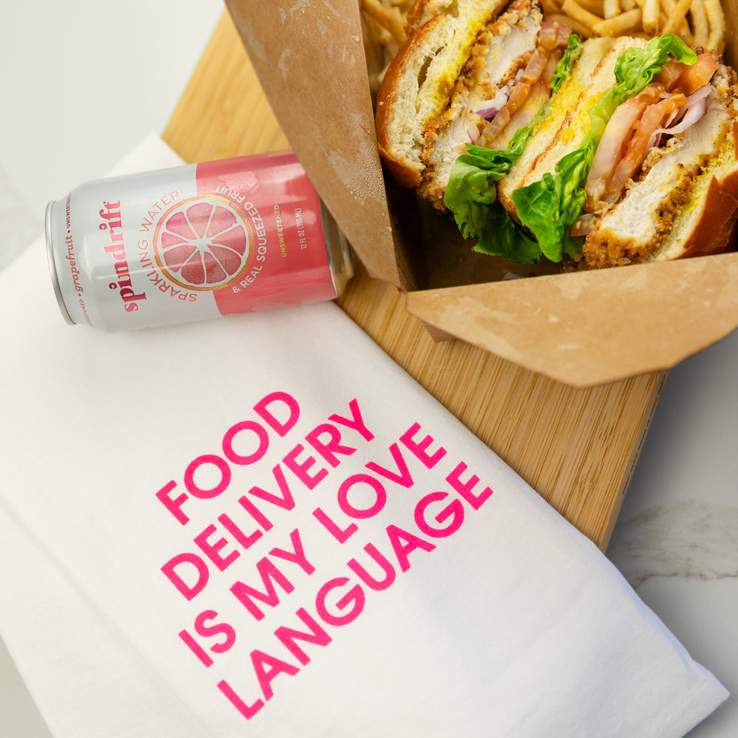 Food Delivery Is My Love Language - Tea Towel