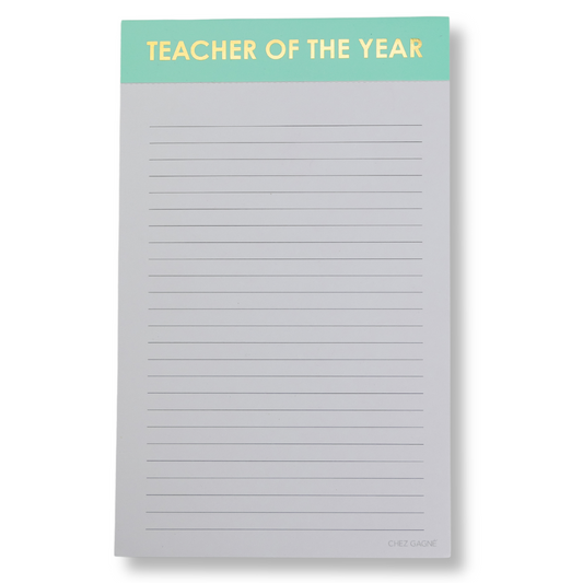 Teacher Of The Year - Lined Notepad