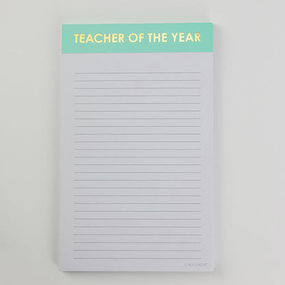 Teacher Of The Year - Lined Notepad