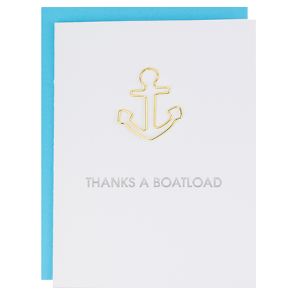 Thanks A Boatload - Paper Clip Letterpress Card