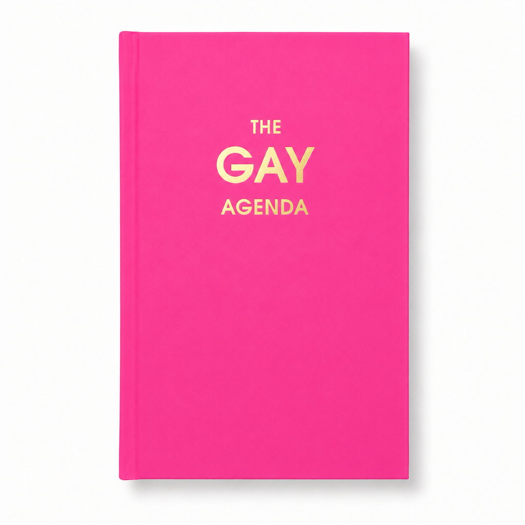 The Gay Agenda - Neon Rose Hardcover Journal