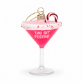 Tini Bit Festive - Holiday Martini - Glass Holiday Ornament
