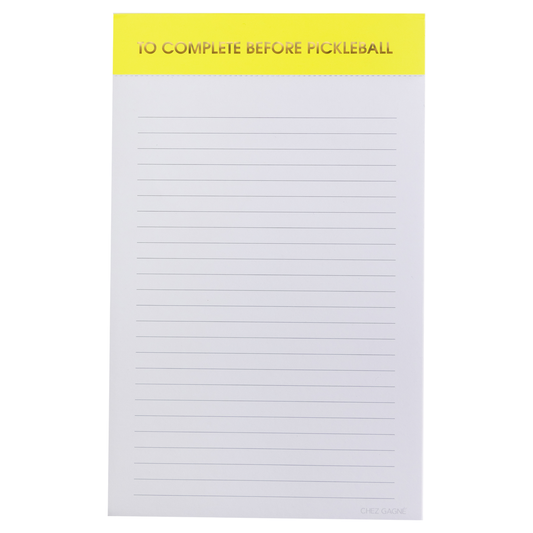 To Complete Before Pickleball - Lined Notepad