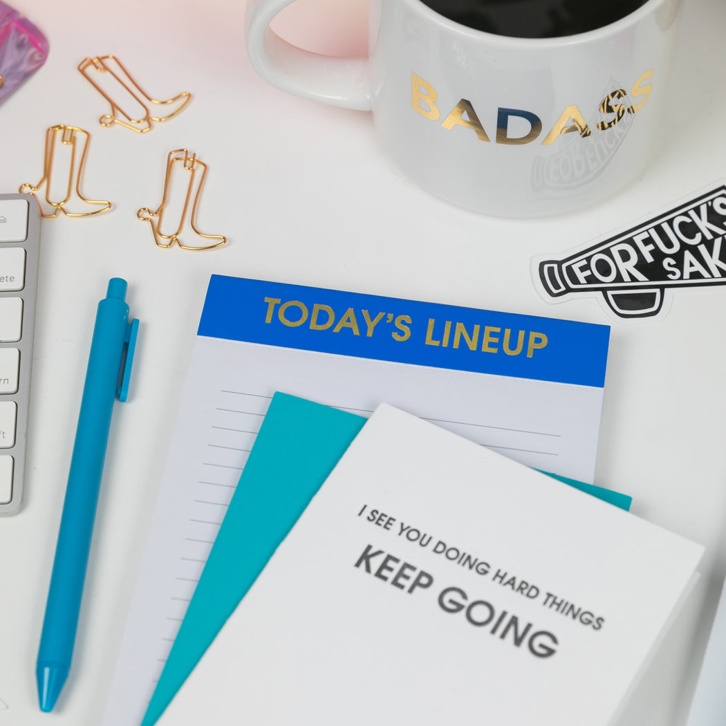 Today's Line Up - Lined Notepad