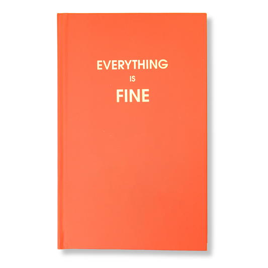 Everything is Fine - Neon Red Hardcover Journal