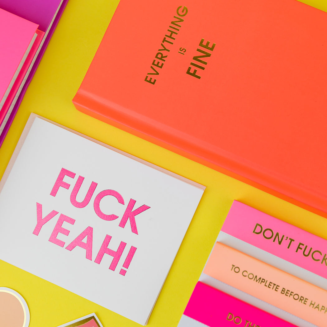 Fuck Yeah - Letterpress Card