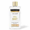 Well, Shit - Glass Bottle Safety Matches - Black Tips