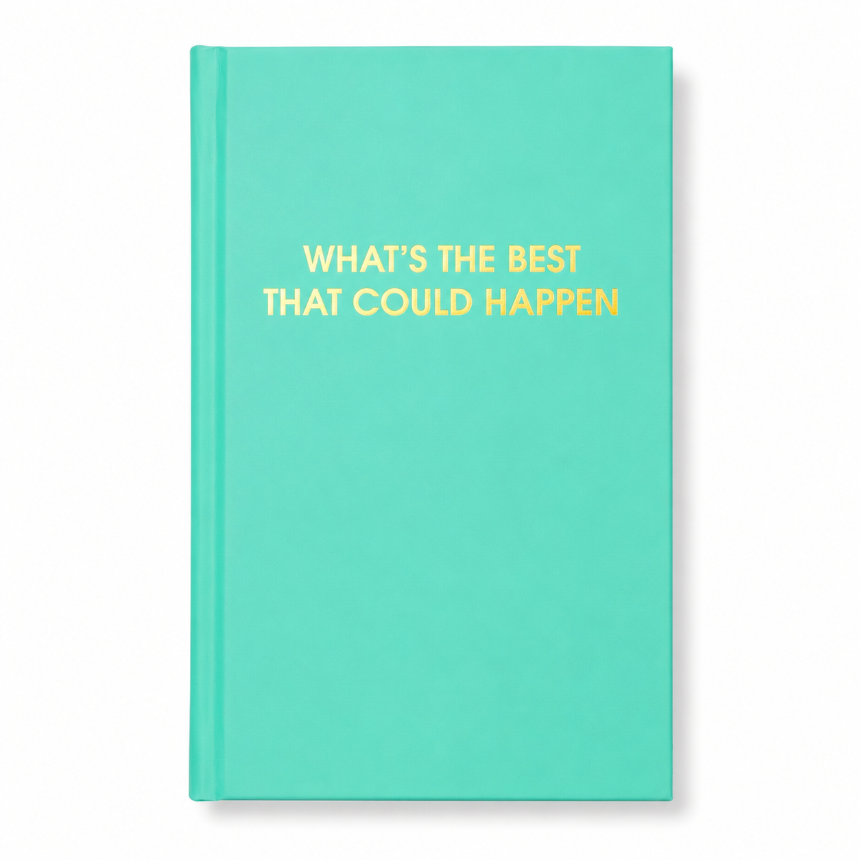 What's The Best That Could Happen - Aqua Hardcover Journal