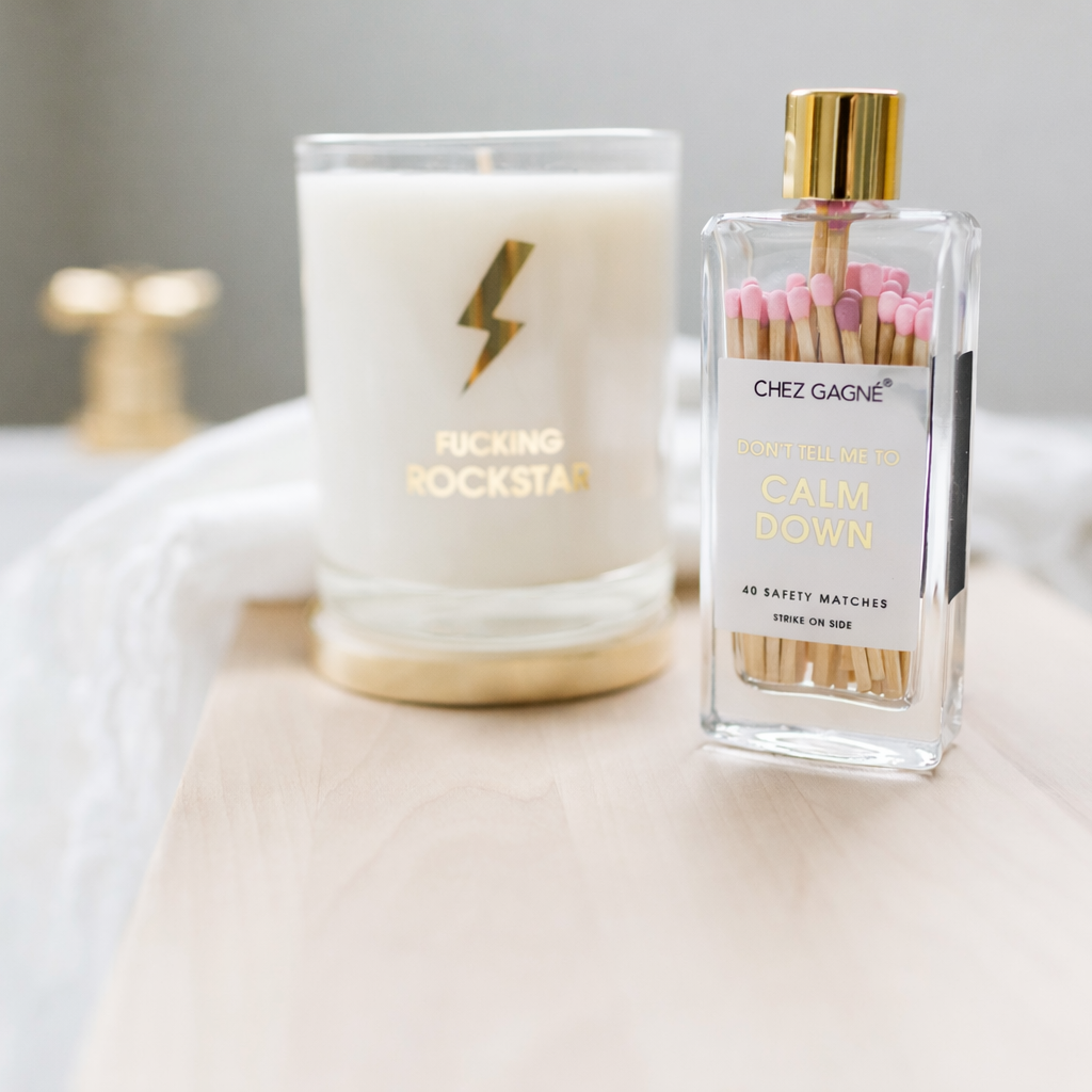 Don't Tell Me To Calm Down - Glass Bottle Safety Matches