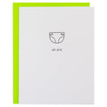 Oh Shit Diaper -  Letterpress Card