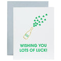Wishing You Lots of Luck Paper Clip Letterpress Card