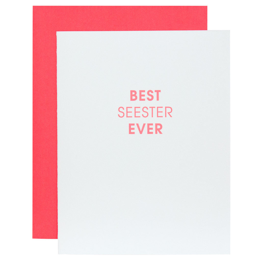 Best Seester Ever - Letterpress Card