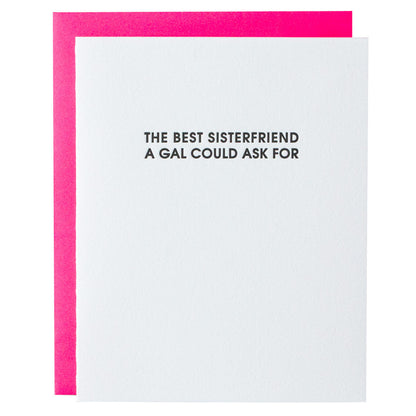 Best Sisterfriend Letterpress Card