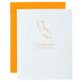 I Fucking Love California Paper Clip Letterpress Card