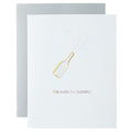 This Calls for Bubbly Paper Clip Letterpress Card