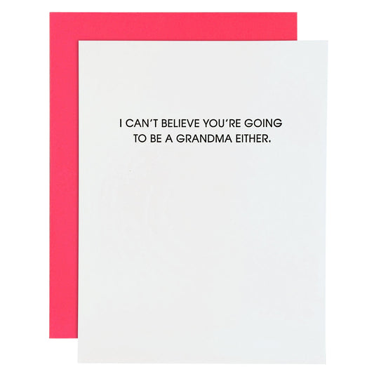 You're Going To Be A Grandma Letterpress Card