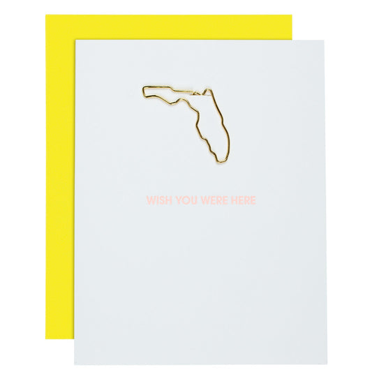 Wish You Were Here Florida Paper Clip Card