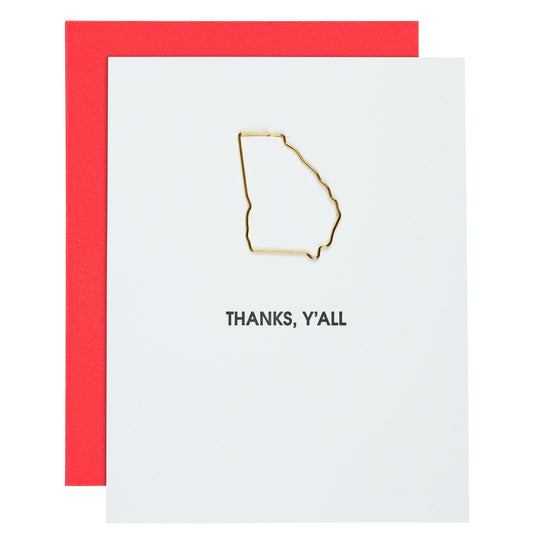 Thanks, Y'all Georgia Paper Clip Card