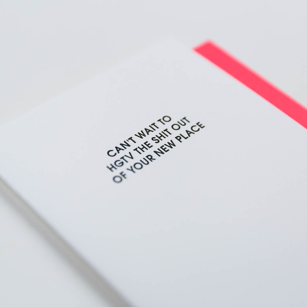 HGTV Your New Place -  Letterpress Card