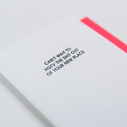 HGTV Your New Place -  Letterpress Card
