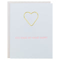 You Make My Heart Happy | Heart Paper Clip Letterpress Card