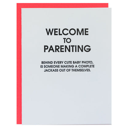 Welcome to Parenting Baby Photo - Letterpress Card