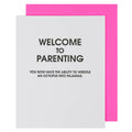 Welcome to Parenting Octopus Pajamas - Letterpress Card
