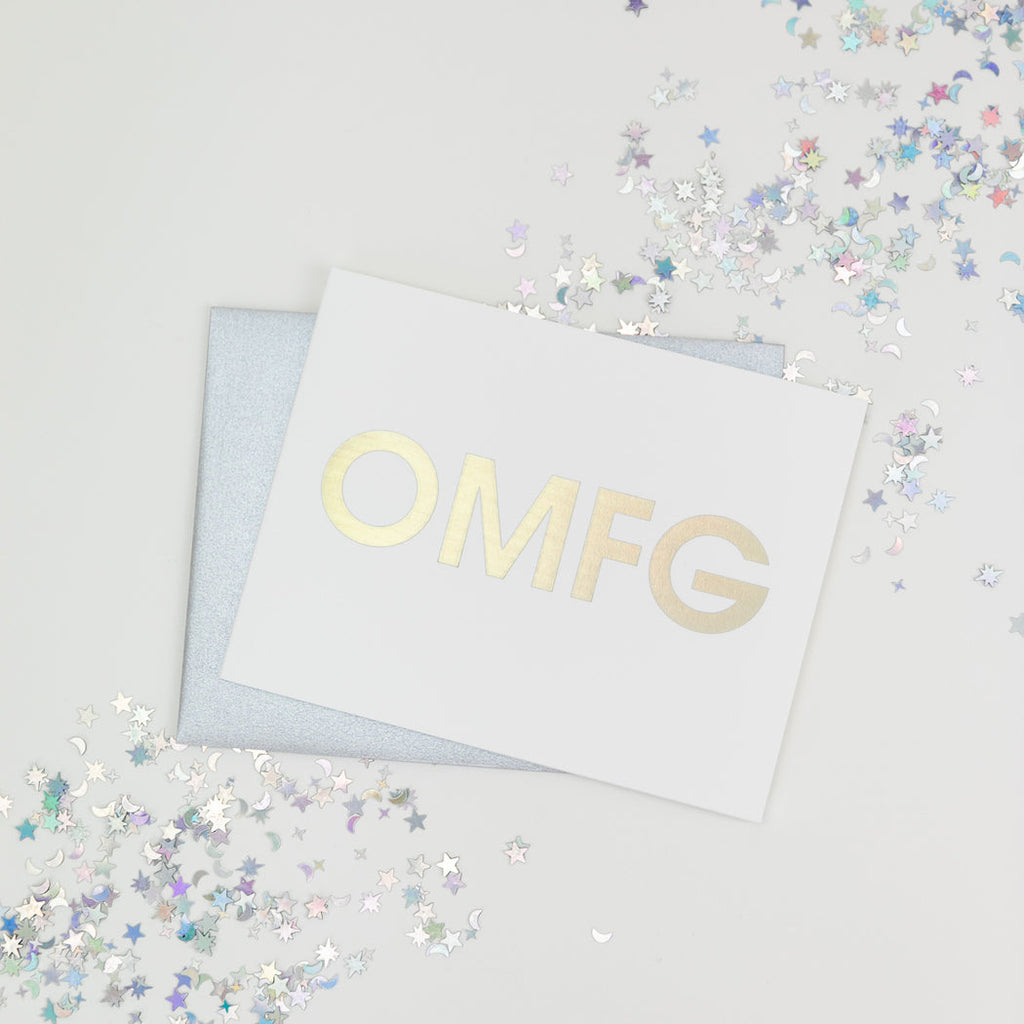 OMFG - Letterpress Card
