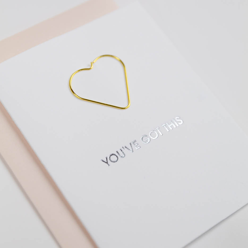 You've Got This - Paper Clip Letterpress Card