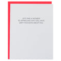 Dirty Thoughts About You  - Letterpress Card
