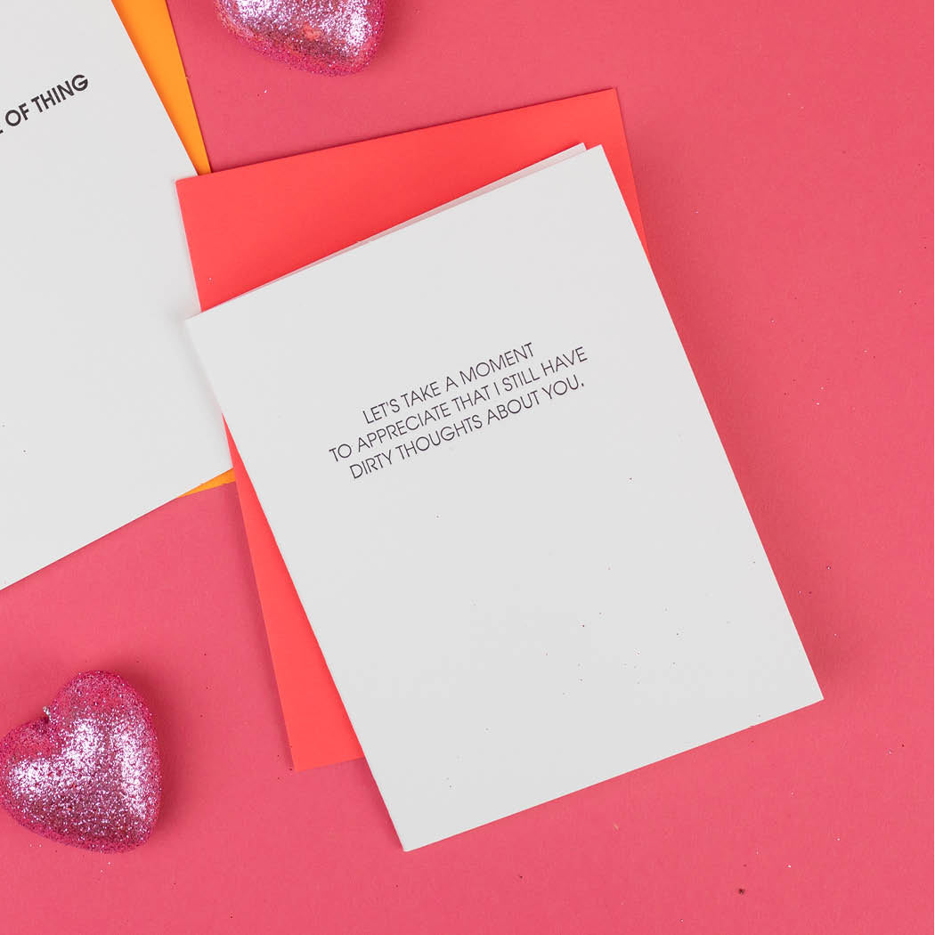 Dirty Thoughts About You  - Letterpress Card