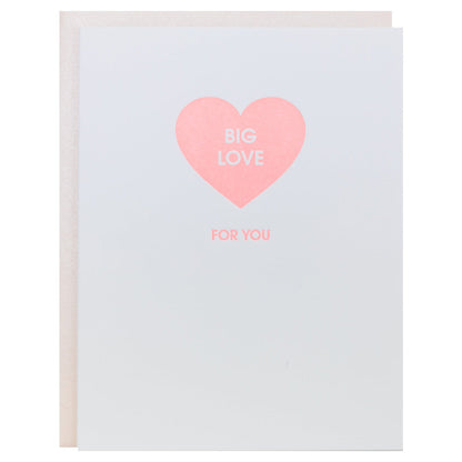 Big Love For You - Letterpress Card