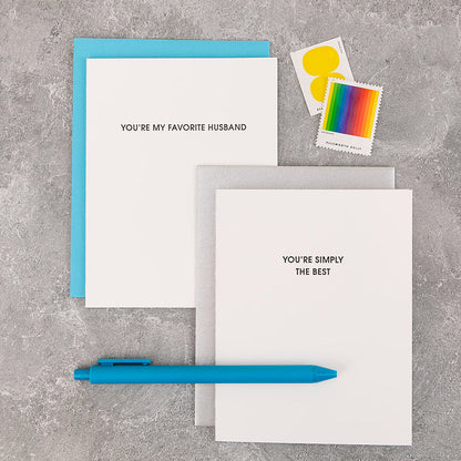 You're My Favorite Husband - Letterpress Card