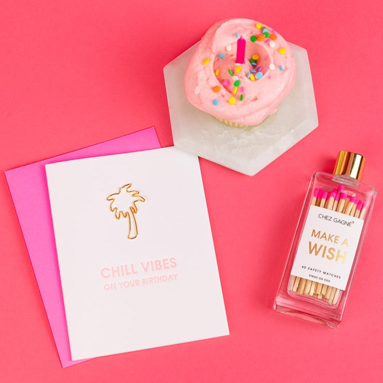 Make A Wish - Glass Bottle Safety Matches - Birthday