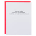 You: Most Expensive Things on the Internet - Letterpress Card