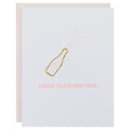 Cheers To Another Year - Paper Clip Letterpress Card