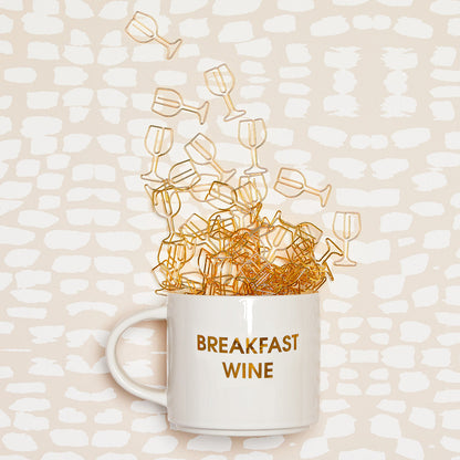 Breakfast Wine - Gold Foil Oversized Mug