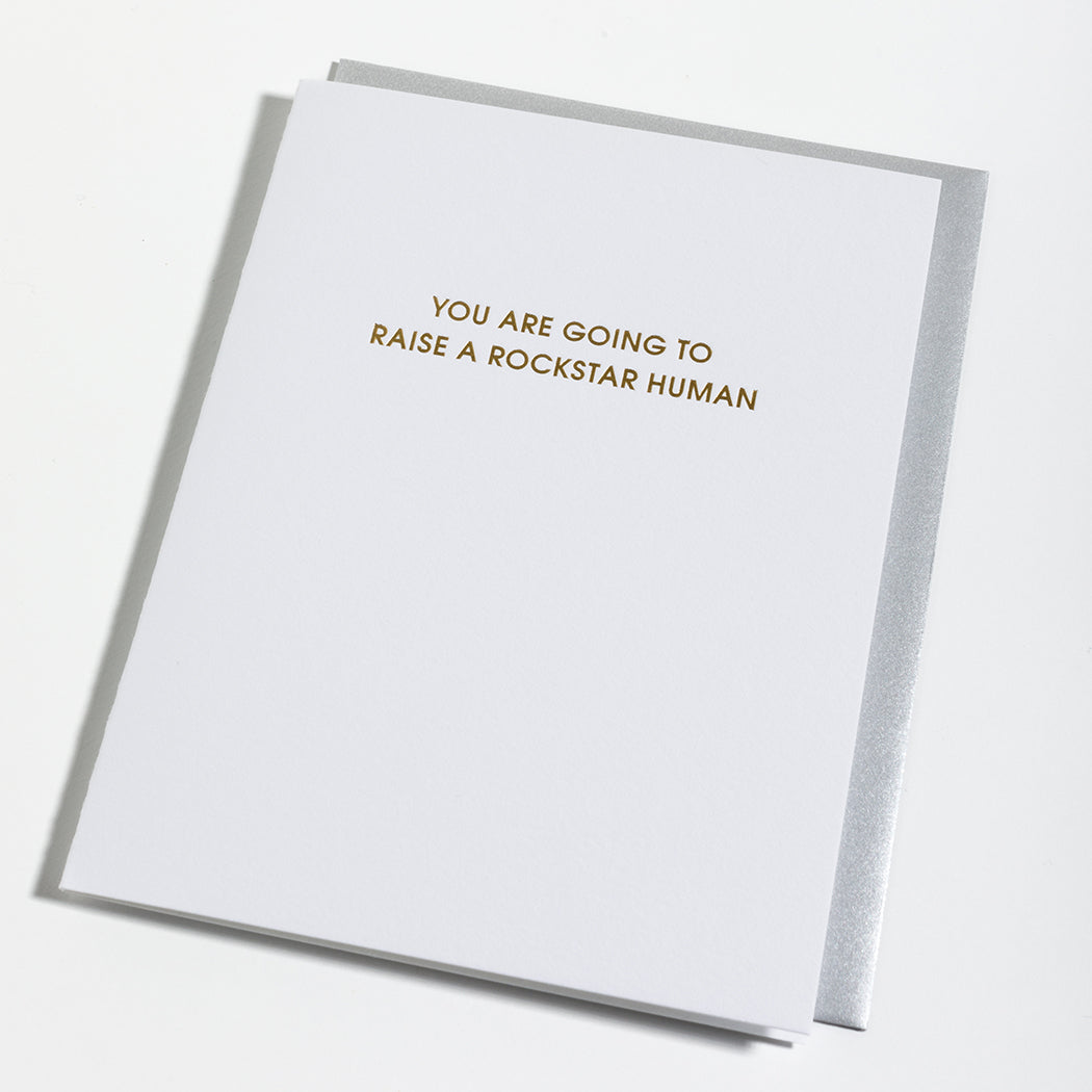 Raise a Rockstar Human - Letterpress Card