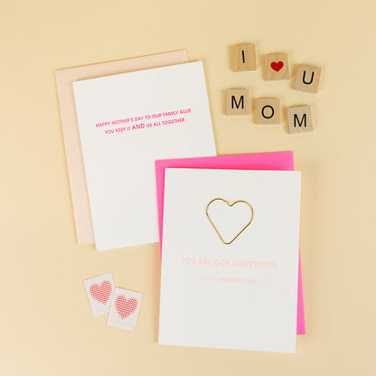You Are Our Everything - Happy Mother's Day -  Paper Clip Letterpress Card
