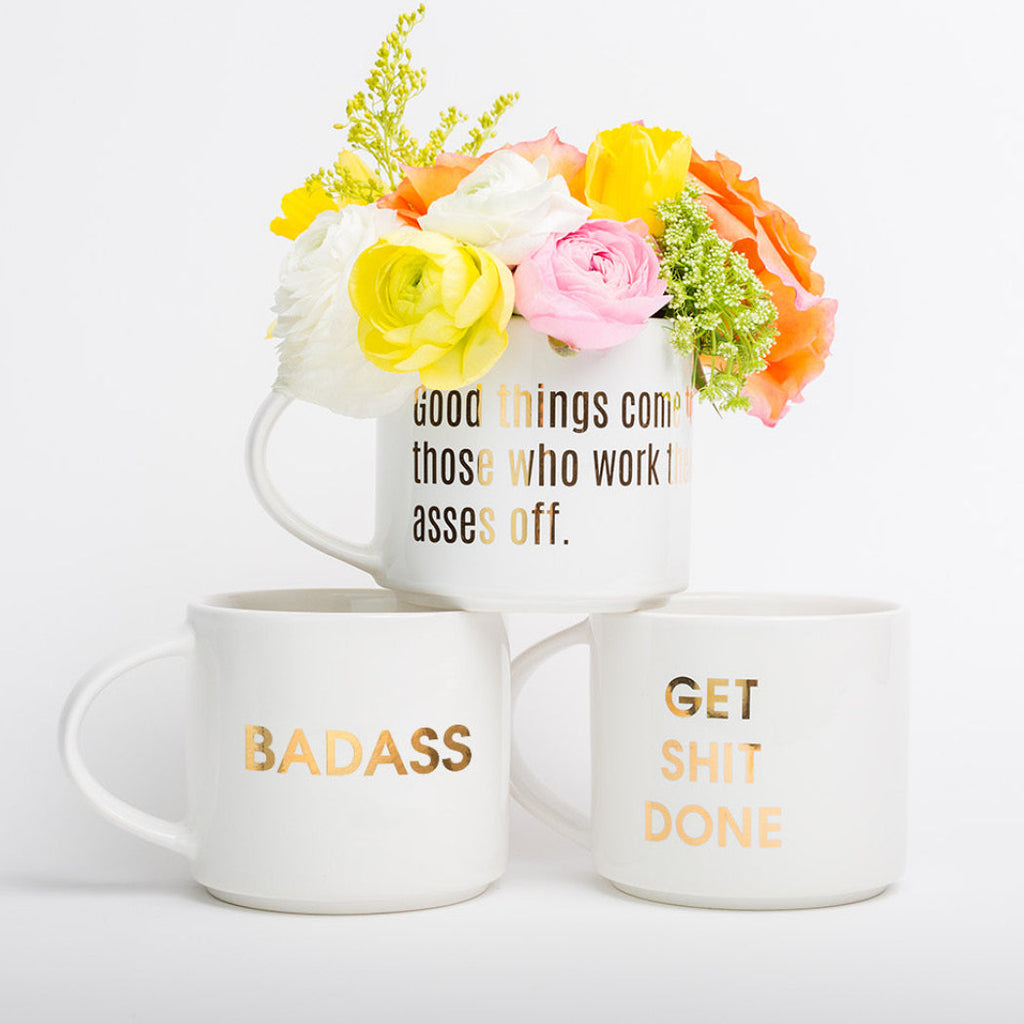 Get Shit Done - Gold Foil Oversized Mug