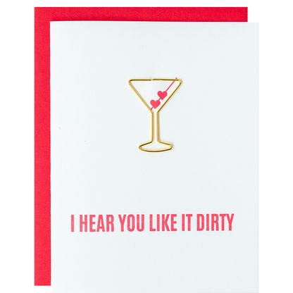 I Hear You Like It Dirty - Paper Clip Letterpress Card