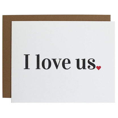 I Love Us - Letterpress Card